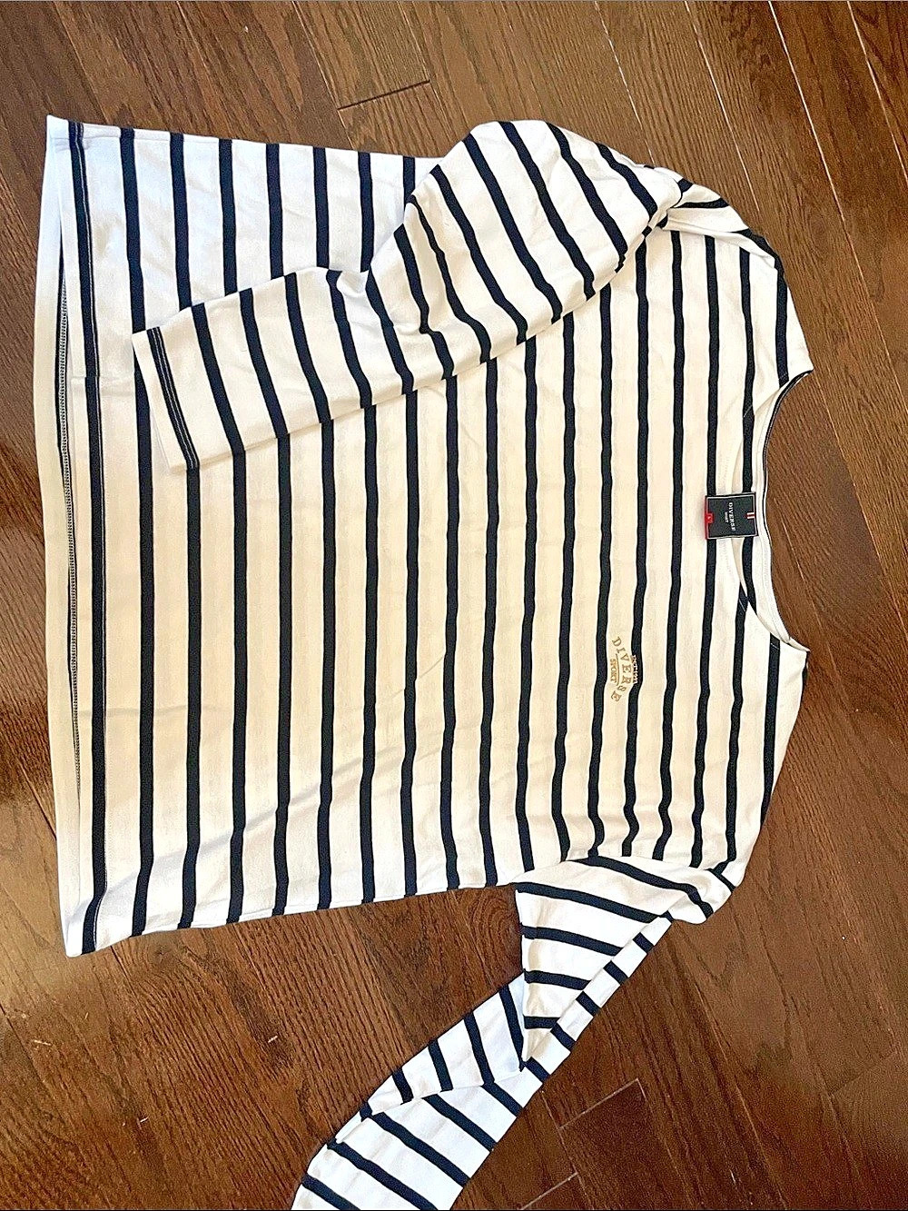 Striped  Blouse in White & Blue